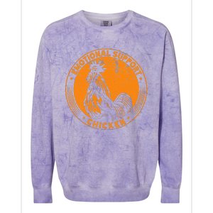 Emotional Support Chicken Cock  Colorblast Crewneck Sweatshirt