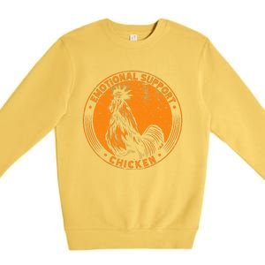 Emotional Support Chicken Cock  Premium Crewneck Sweatshirt