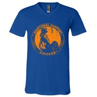 Emotional Support Chicken Cock  V-Neck T-Shirt