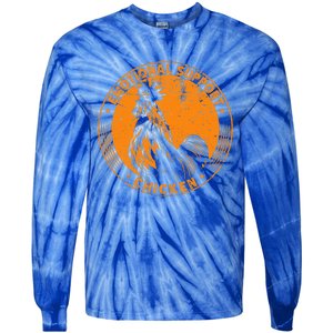 Emotional Support Chicken Cock  Tie-Dye Long Sleeve Shirt