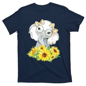 Elephant Sunflower Cute Elephant Love Sunflower T-Shirt