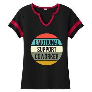 Emotional Support Coworker Ladies Halftime Notch Neck Tee