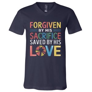 Easter Sunday Christian Believer Religious Jesus Christ V-Neck T-Shirt