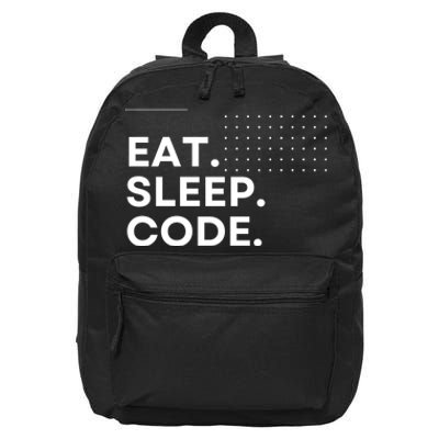 Eat Sleep Code 16 in Basic Backpack