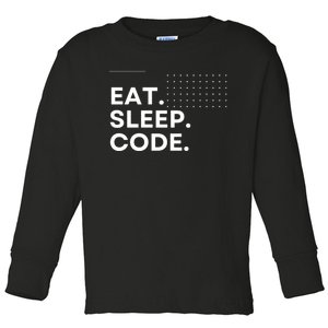 Eat Sleep Code Toddler Long Sleeve Shirt