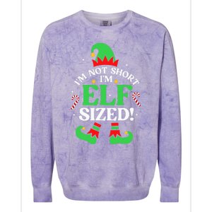 Elf Sized Christmas Pajama Xmas Holiday Festive Sleepwear Colorblast Crewneck Sweatshirt