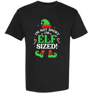 Elf Sized Christmas Pajama Xmas Holiday Festive Sleepwear Garment-Dyed Heavyweight T-Shirt