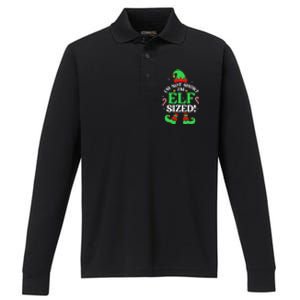 Elf Sized Christmas Pajama Xmas Holiday Festive Sleepwear Performance Long Sleeve Polo