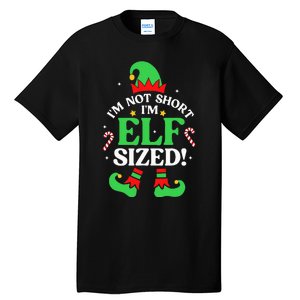 Elf Sized Christmas Pajama Xmas Holiday Festive Sleepwear Tall T-Shirt