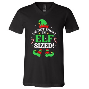 Elf Sized Christmas Pajama Xmas Holiday Festive Sleepwear V-Neck T-Shirt