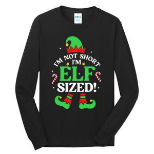 Elf Sized Christmas Pajama Xmas Holiday Festive Sleepwear Tall Long Sleeve T-Shirt