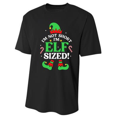 Elf Sized Christmas Pajama Xmas Holiday Festive Sleepwear Performance Sprint T-Shirt