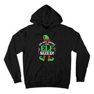 Elf Sized Christmas Pajama Xmas Holiday Festive Sleepwear Tall Hoodie