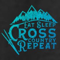 Eat Sleep Cross Country Repeat Xc Skiing CrossCountry Ski Gift 7 Panel Mesh Trucker Snapback Hat