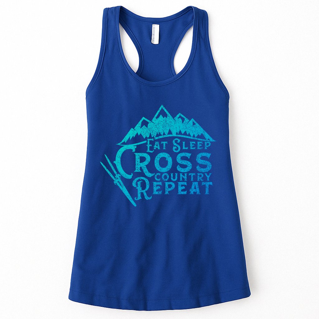 Eat Sleep Cross Country Repeat Xc Skiing CrossCountry Ski Gift Womens Tank Top