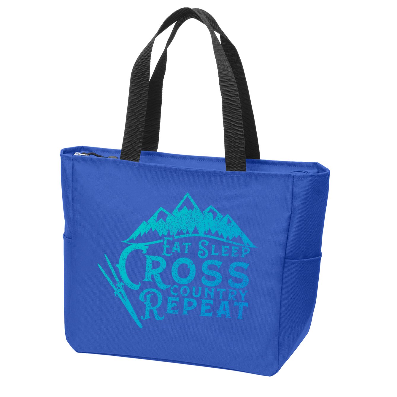 Eat Sleep Cross Country Repeat Xc Skiing CrossCountry Ski Gift Zip Tote Bag