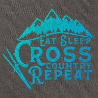 Eat Sleep Cross Country Repeat Xc Skiing CrossCountry Ski Gift Cotton Canvas Backpack