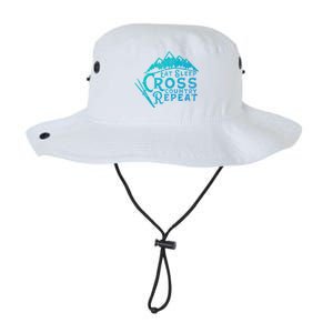 Eat Sleep Cross Country Repeat Xc Skiing CrossCountry Ski Gift Legacy Cool Fit Booney Bucket Hat