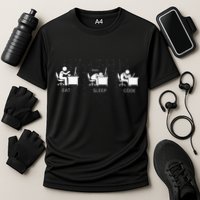 Eat Sleep Code Programmers Design Cooling Performance Crew T-Shirt