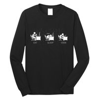 Eat Sleep Code Programmers Design Long Sleeve Shirt