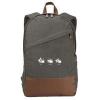 Eat Sleep Code Programmers Design Cotton Canvas Backpack
