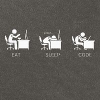 Eat Sleep Code Programmers Design Cotton Canvas Backpack