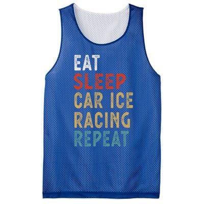 Eat Sleep Car Ice Racing Repeat Funny Player Gift Idea Meaningful Gift Mesh Reversible Basketball Jersey Tank