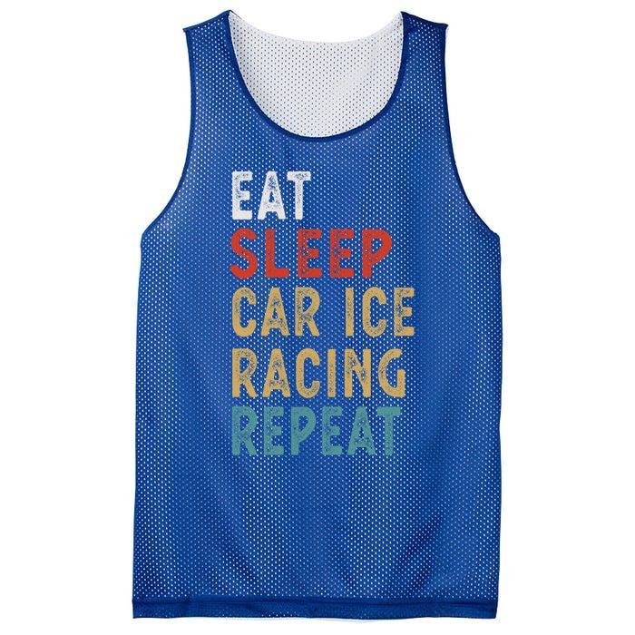 Eat Sleep Car Ice Racing Repeat Funny Player Gift Idea Meaningful Gift Mesh Reversible Basketball Jersey Tank