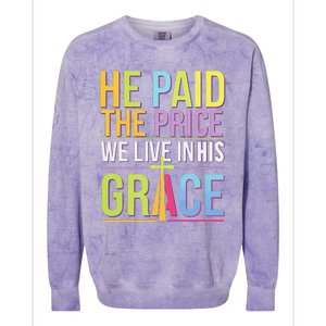 Easter Sunday Christian Believer Religious Jesus Christ Colorblast Crewneck Sweatshirt