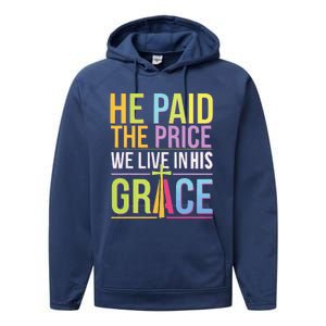 Easter Sunday Christian Believer Religious Jesus Christ Performance Fleece Hoodie