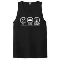 Eat Sleep Cricket Repeat Vintage Style Cricket Coach Player PosiCharge Competitor Tank