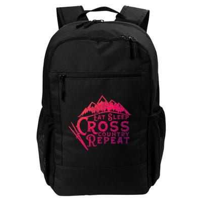Eat Sleep Cross Country Repeat Xc Skiing CrossCountry Ski Gift Backpack