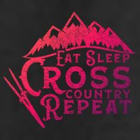 Eat Sleep Cross Country Repeat Xc Skiing CrossCountry Ski Gift Adult Drive Performance Visor