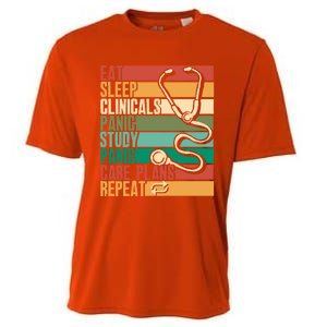 Eat Sleep Clinicals Panic Care Plans Nursing Cna Nurse Meaningful Gift Cooling Performance Crew T-Shirt