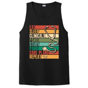 Eat Sleep Clinicals Panic Care Plans Nursing Cna Nurse Meaningful Gift PosiCharge Competitor Tank