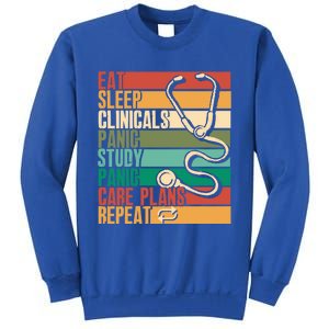 Eat Sleep Clinicals Panic Care Plans Nursing Cna Nurse Meaningful Gift Sweatshirt