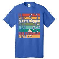 Eat Sleep Clinicals Panic Care Plans Nursing Cna Nurse Meaningful Gift Tall T-Shirt