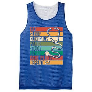 Eat Sleep Clinicals Panic Care Plans Nursing Cna Nurse Meaningful Gift Mesh Reversible Basketball Jersey Tank