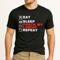 Eat Sleep Check My Lineup Repeat Fantasy Football Design Fantasy Football Guru Cooling Performance Crew T-Shirt