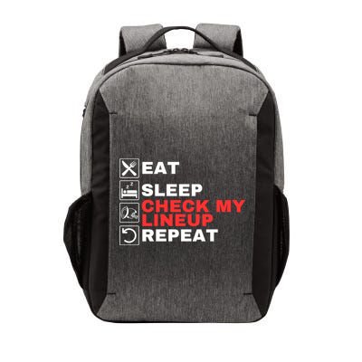 Eat Sleep Check My Lineup Repeat Fantasy Football Design Fantasy Football Guru Vector Backpack
