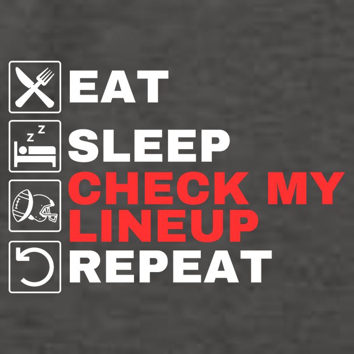 Eat Sleep Check My Lineup Repeat Fantasy Football Design Fantasy Football Guru Vector Backpack