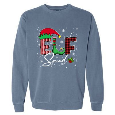 Elf Squad Christmas Matching Family Funny Gift Garment-Dyed Sweatshirt