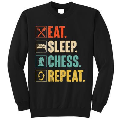 Eat Sleep Chess Repeat Funny Retro Vintage Chess Gift Sweatshirt