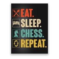 Eat Sleep Chess Repeat Funny Retro Vintage Chess Gift Poster