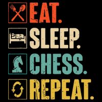 Eat Sleep Chess Repeat Funny Retro Vintage Chess Gift Poster