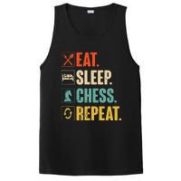 Eat Sleep Chess Repeat Funny Retro Vintage Chess Gift PosiCharge Competitor Tank