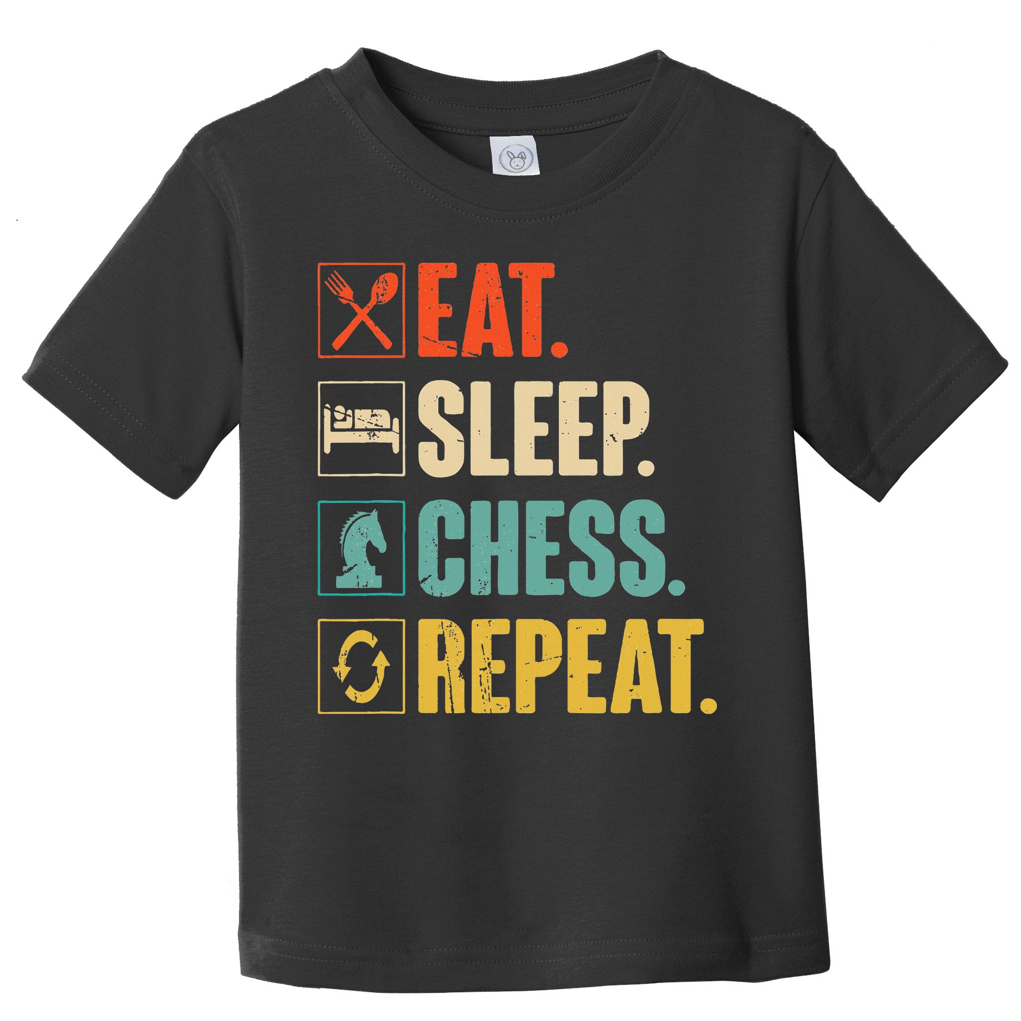 Eat Sleep Chess Repeat Funny Retro Vintage Chess Gift Toddler T-Shirt