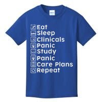 Eat Sleep Clinicals Panic Study Repeat Nurse Cute Gift Kids T-Shirt