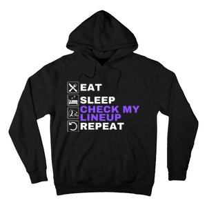 Eat Sleep Check My Lineup Repeat Fantasy Football Design Fantasy Football Wizard Hoodie