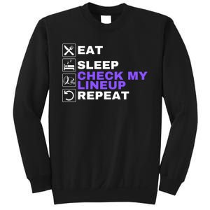 Eat Sleep Check My Lineup Repeat Fantasy Football Design Fantasy Football Wizard Sweatshirt